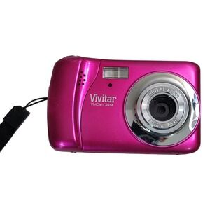 Vivitar ViviCam X018 Digital Camera Pink Y2K Retro Flip Screen Compact Good